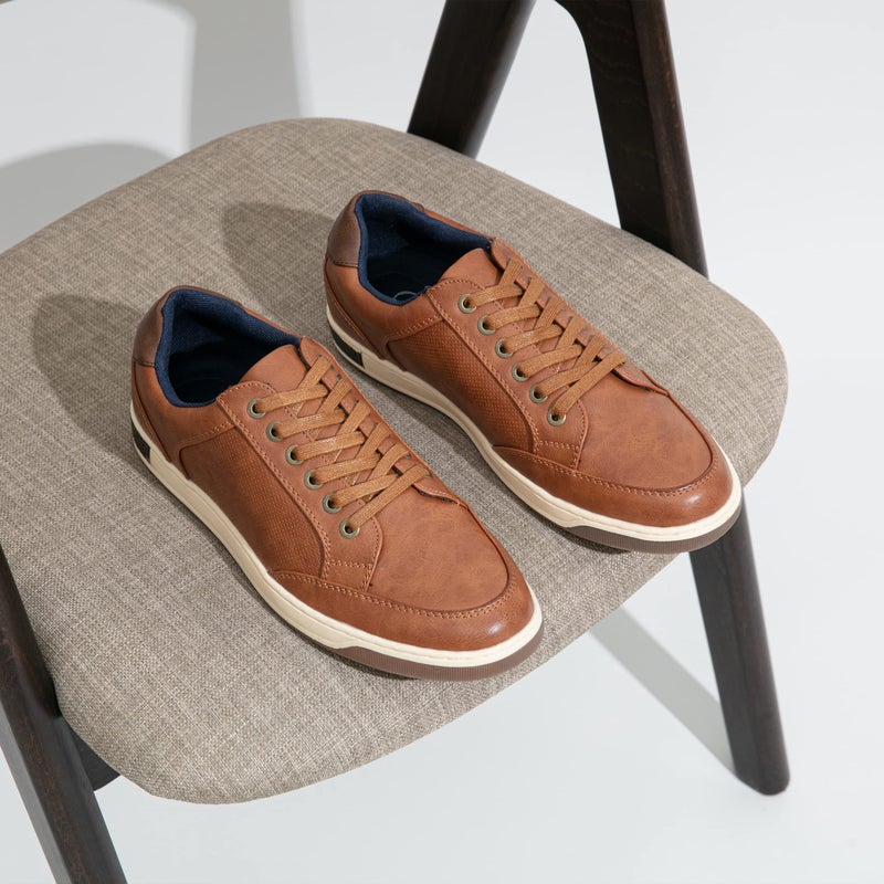 Jousen Men's Casual Shoes Memory Foam Casual Sneakers for Men (A81Q02 Brown 13) - Image 5